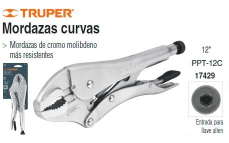 ALICATE DE PRESION CURVO 12 17429 - TRUPER